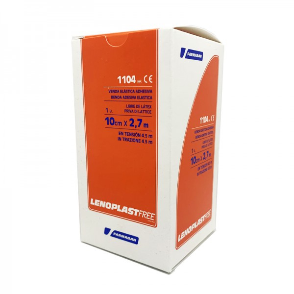 Lenoplast Free 10 cm x 2,7 mts: Venda elástica adesiva (Caixa)